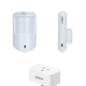 DAHUA PAQUETE SMART HOME - Paquete de periféricos para sistemas de intrusión, Incluye: 1 PIR (sensor de movimiento), 1 Contacto magnético y 1 Conector inteligente, Domotización de hogares, Compatible con HUB 1.0 y 2.0, Configurables desde la app