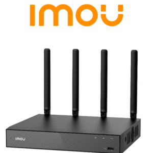 IMOU NVR-N118W-8A0E NVR WIFI 18 Canales, Disco duro de 3.5 pulgadas hasta 16T, micrófono y altavoz integrados, cuatro antenas 2,4 G/5 G Wi-Fi 6, aplicación IMOU HDMI/VGA, emparejamiento automático.