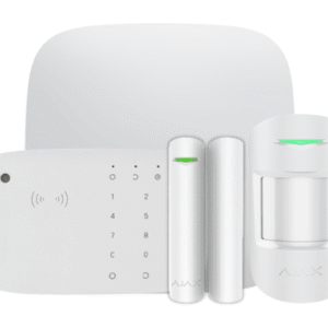 AJAX KIT HUB2 4G KEYPADCOMBI - Panel de alarma Hub2 4G conexión ETHERNET- 4G APP “AJAX PRO” iOS y Android , 1 sensor de movimiento, 1 detector puerta o ventana, 1 Teclado táctil inalámbrico con sirena incluida y lector DESFire.