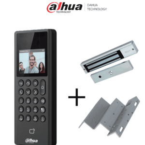 DAHUA Paquete de Control de Acceso y Asistencia con Reconocimiento Facial  +  Soporte en ZL + Cerradura Magnetica de 600 Lbs/ 280 Kg