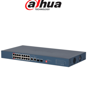 DAHUA DH-CS4218-16ET-135-V2 - Switch PoE de 18 Puertos/ 16 Puertos Poe 10 & 100/ 2 Puertos Uplink G# + 2 Puertos SFP/ 135 Watts Totales/ Administrable en la Nube por DoLynk Care/ PoE Hasta 250 Metros/ Metal/ Switching 7.2 Gbps