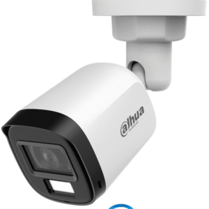 DAHUA HAC-B1A21N-U-IL-A- Cámara Bullet de 2 MP Serie Cooper/ Lente de 2.8 mm Apertura de Hasta 100°/ Iluminación Dual Inteligente 30 Mts IR y 20 Mts Luz Visible/ Micrófono Integrado/ Para Exterior IP67